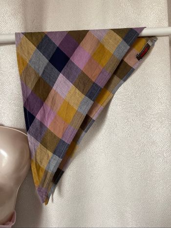 Fichu madras marine moutarde violet Catimini