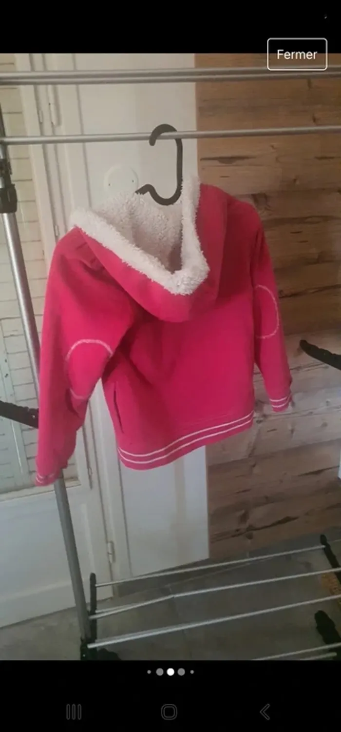 Veste /gilet fourre polaire 6 ans fille avec capuche - photo numéro 11