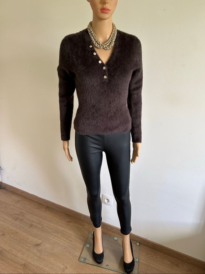 Pull marron tout doux Morgan taille XS jamais porté - photo numéro 3