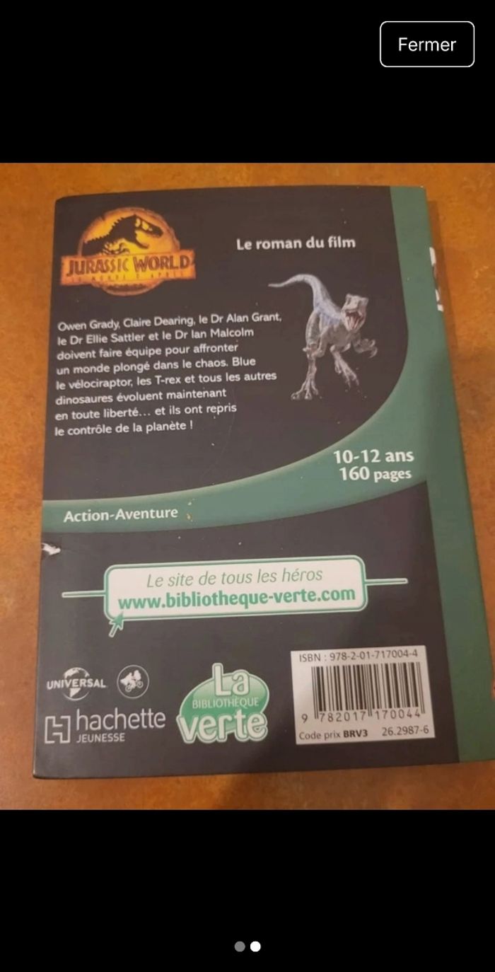 📖 Jurassic World : Le Monde d’Après – La Bibliothèque Verte - photo numéro 2