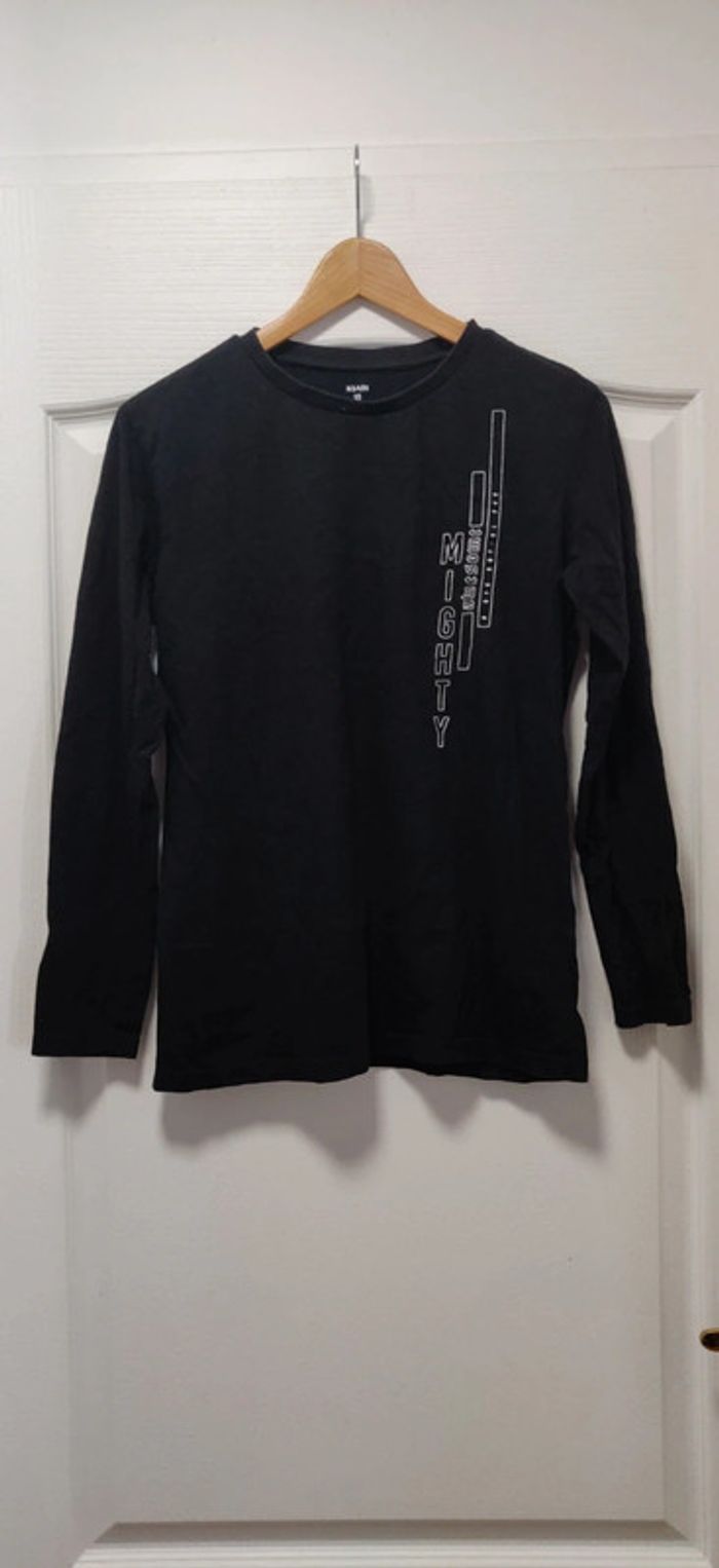 Tshirt ml noir Kiabi 14 ans