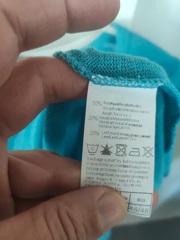 Camaïeu tee shirt 20 % lin - taille 2 - photo numéro 5