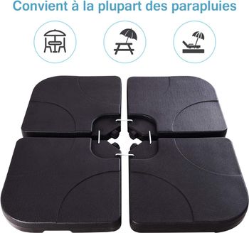 Pieds de Parasols Lot de 4