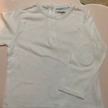 Teeshirt manches longues basique blanc 18mois