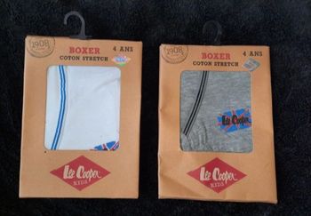 Lot 2 boxers Lee Cooper taille 4 ans