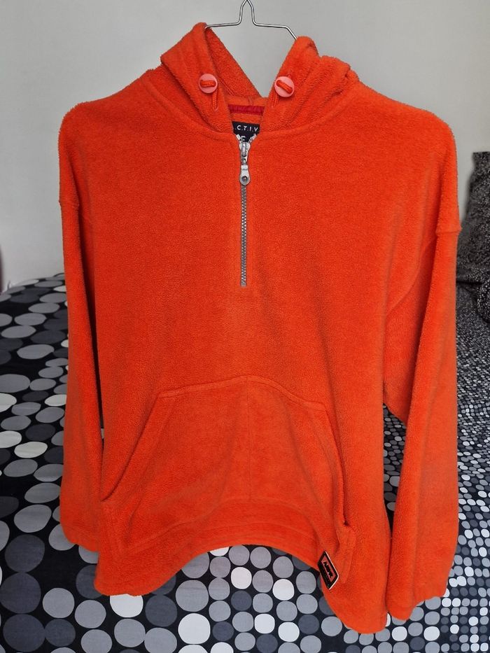 🧡 Sweat polaire zippé A.C.T.I.V.E WEAR – Enfant (14-16 ans) – Taille 158 - photo numéro 4