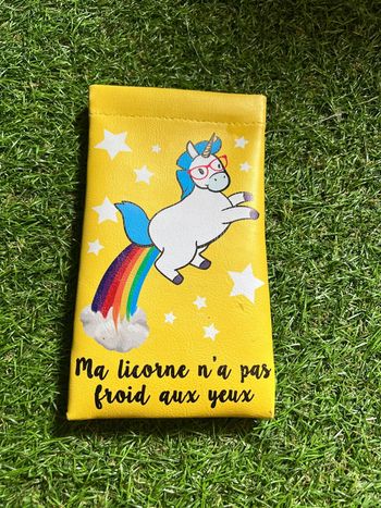 Pochette lunettes licorne