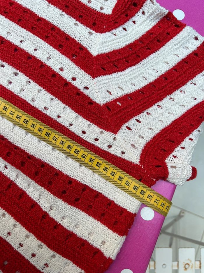 Pull tricot à rayures et à trou esmara - maille taille 38 été - photo numéro 7