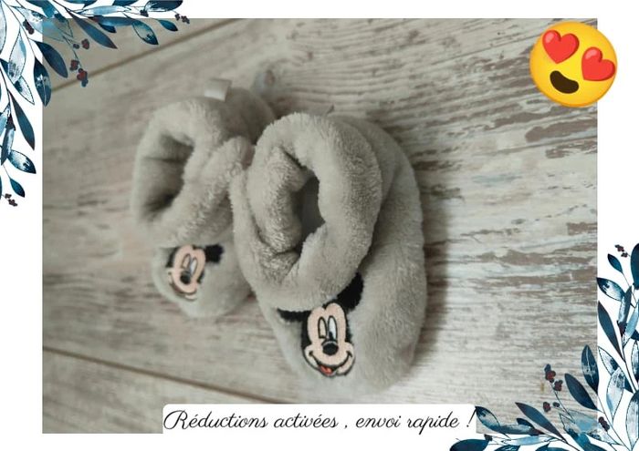 Chaussons Mickey gris - photo numéro 2