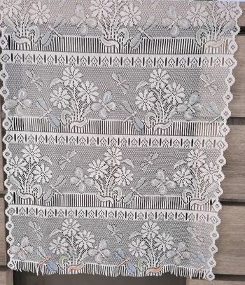 2 voilages 84x60 motif 🦋 🌼 et libellules
