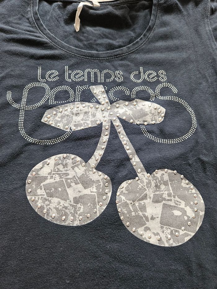 Tee shirt Noir -Le temps des cerise -36/S - photo numéro 4
