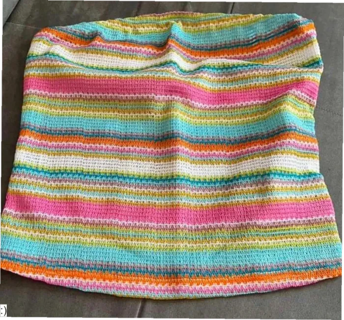 Top Femme Bandeau Multicolore Rayé Effet Crochet - Taille S Neuf Jamais Porté - photo numéro 2