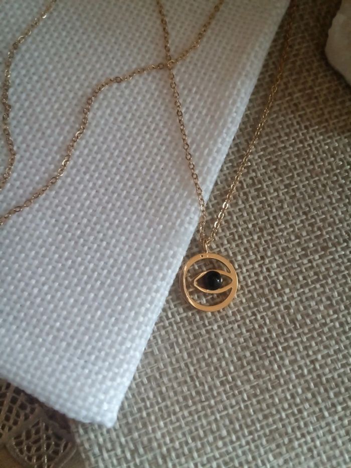 Collier oeil noir obsidienne 🖤.