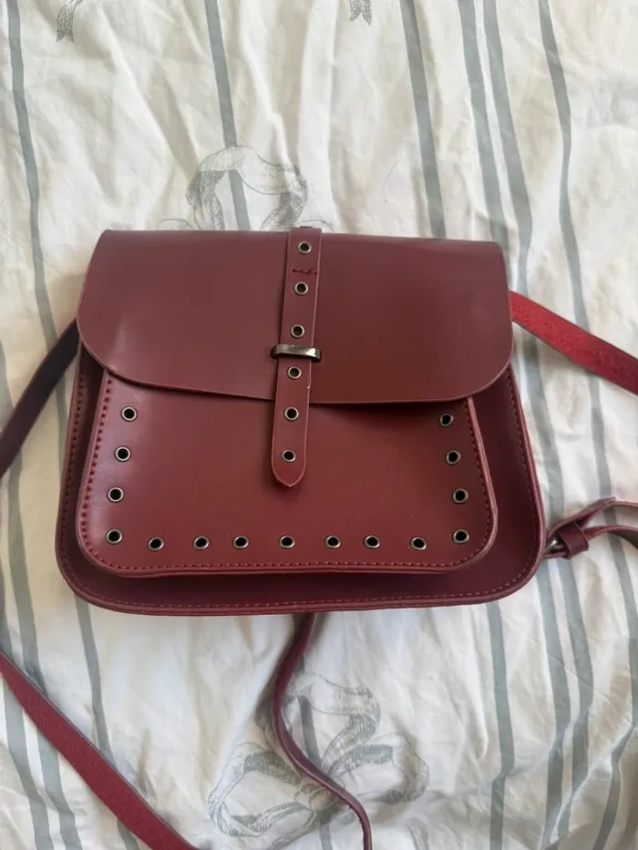 Sac bandoulière bordeaux