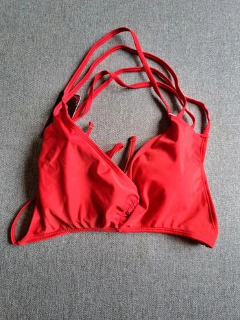 Haut de maillot de bain rouge lacets XL Shekini