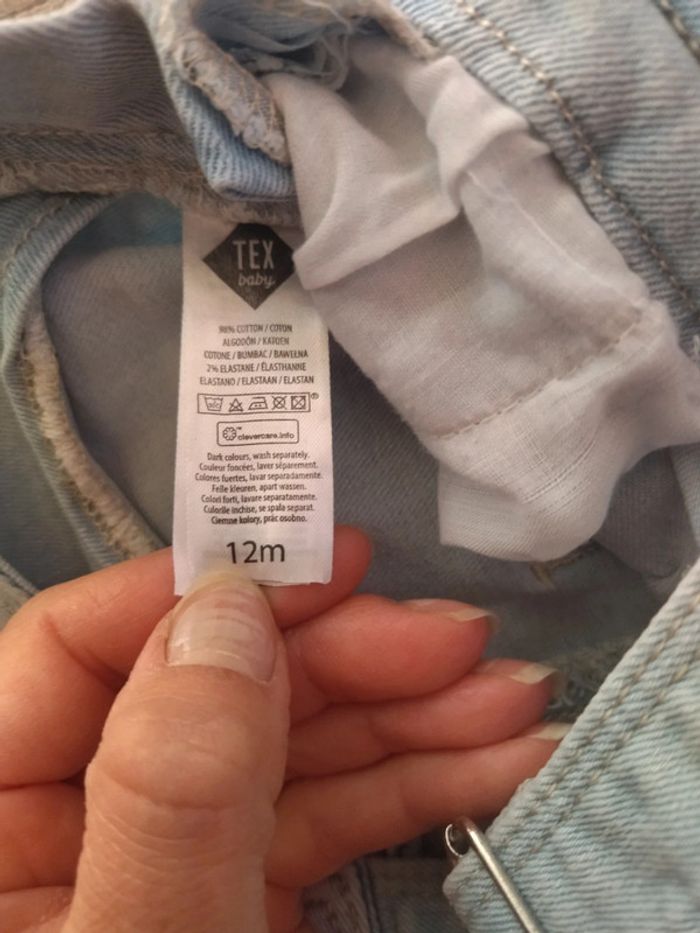 Salopette en jean 12 mois - photo numéro 4