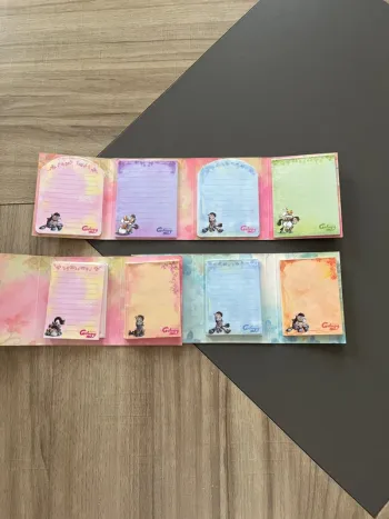 Lot de 8 feuilles mémo spéciaux galupy / diddl