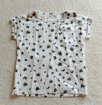 Top bloque mixte imprimé feuillage 8 ans