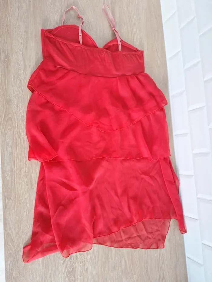 Tunique voilage rouge - photo numéro 5