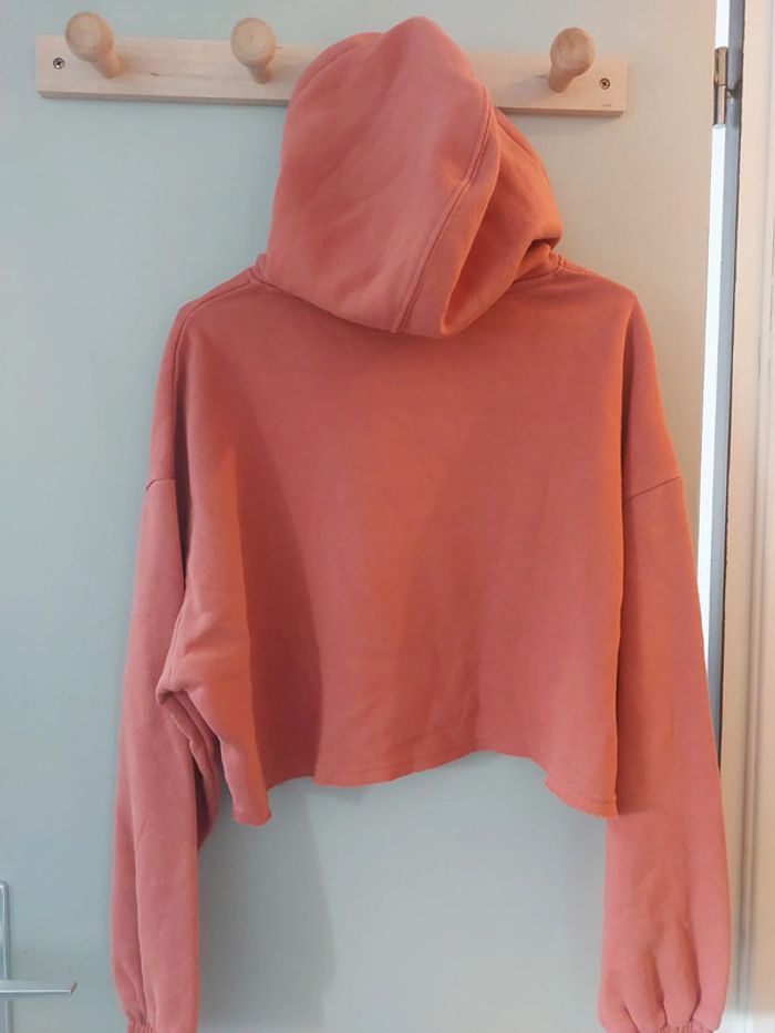 Sweat oversize crop top à capuche femme - photo numéro 2