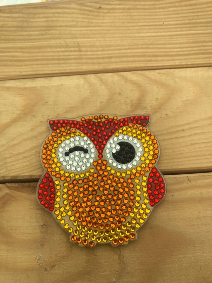 Magnet hibou 🦉 en Diamond painting