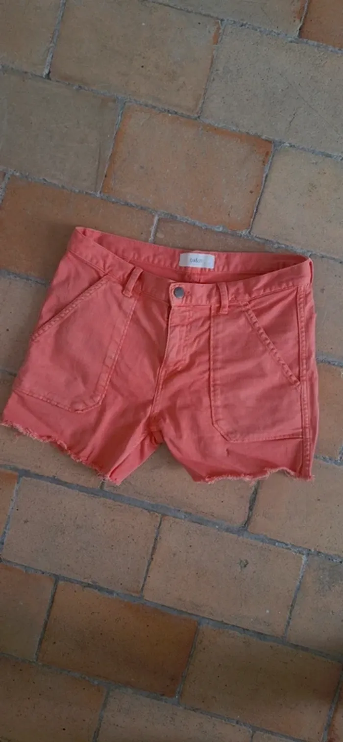🧡 Short en denim corail BA&SH – Modèle Lady shots – Taille S – Comme neuf