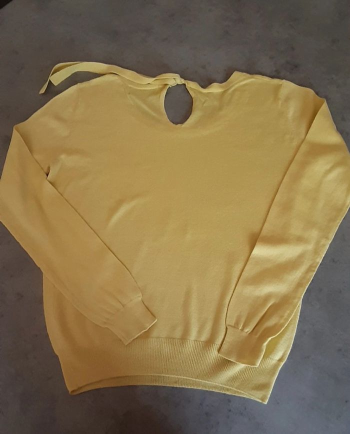 Pull fin été jaune Springfield - photo numéro 4