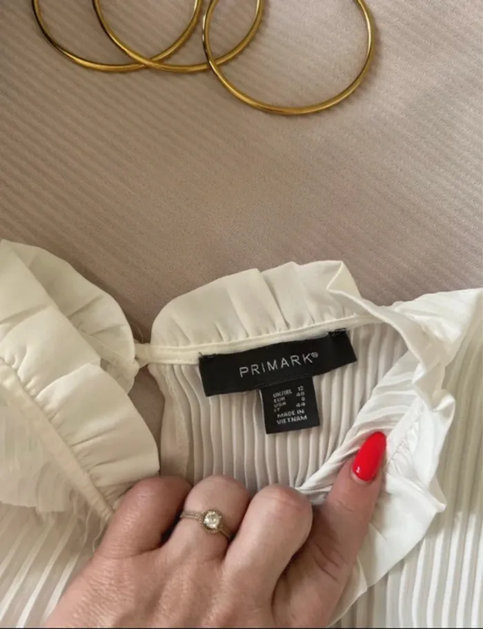 Blouse blanche primark taille L légère fluide - photo numéro 3