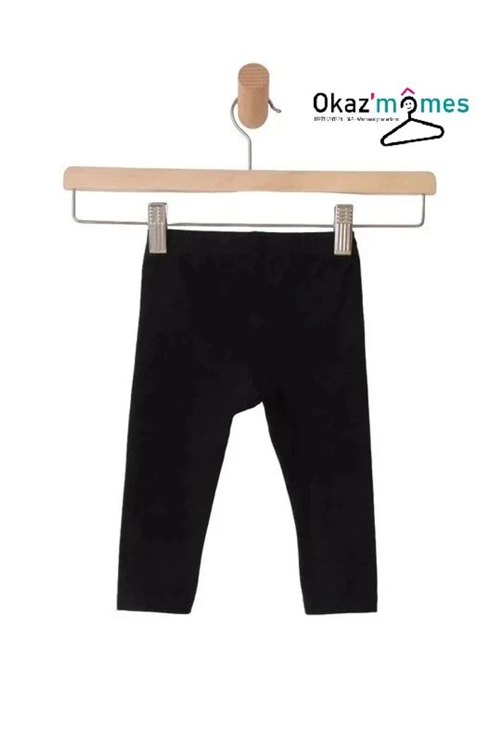 LOT de 4 leggings fille 12 mois (noir / rose / violet) - photo numéro 3