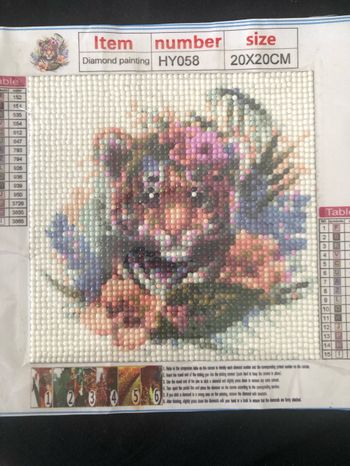 Diamond painting tigre