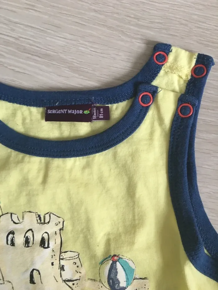 Ensemble short t-shirt 18 mois sergent major - photo numéro 5