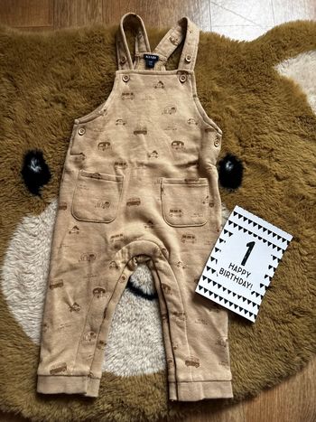 Salopette beige voiture/combi KIABI t.12m