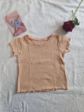 Tee shirt orange cotelé