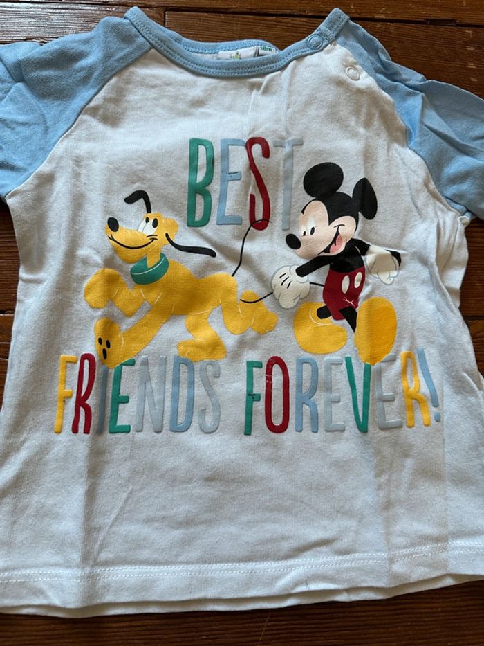 Lot Disney baby 3 t-shirt bleus 18 mois - photo numéro 5
