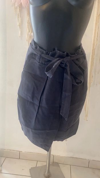 Jupe porte feuille en jean Zara