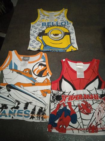 Mot de trois débardeur maillot sans manche Disney 2 3 ans