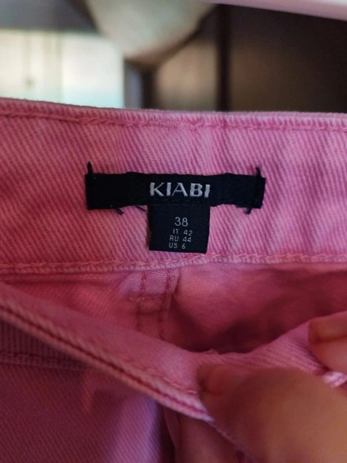 Jeans mom rose Kiabi déchiré taille M/38 y2k - photo numéro 5
