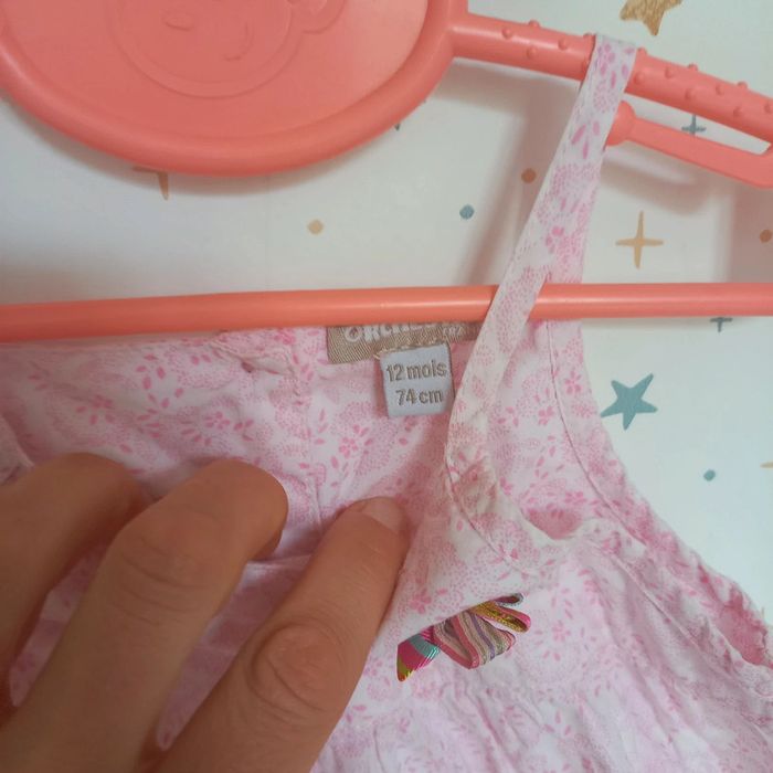 Robe rose jolis motifs 12 mois - photo numéro 3