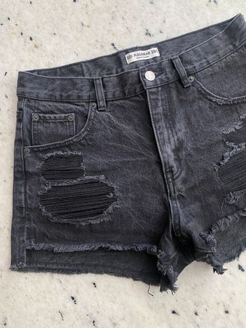 Short en jean noir Pull&Bear 38