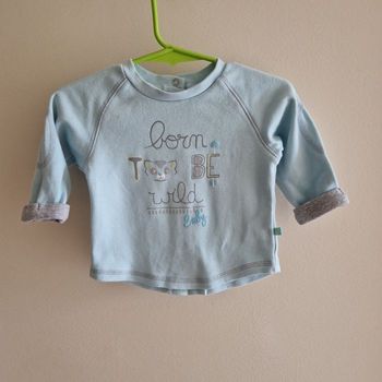 haut manches longue bleu ciel 6 mois