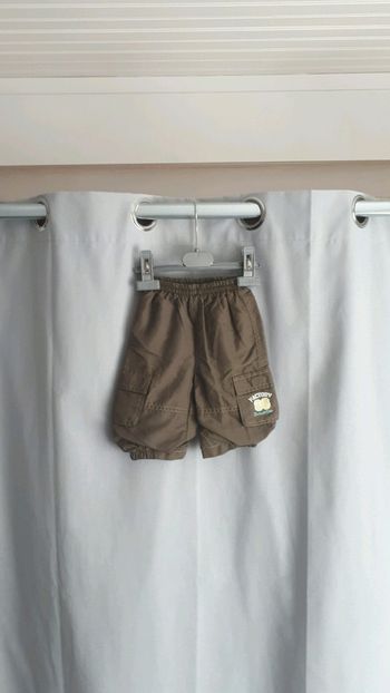 Pentalon/pentacourt garçon 6mois brun/kaki