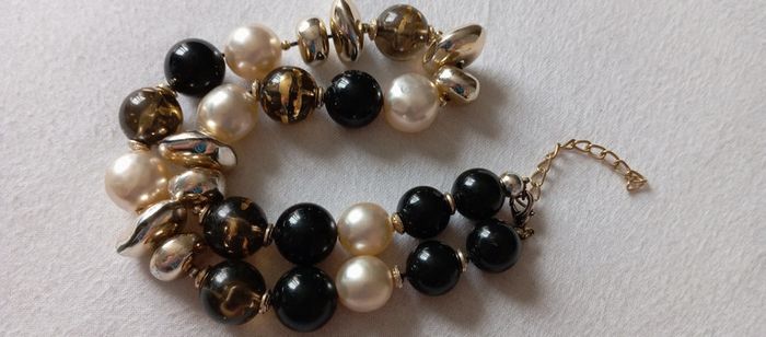 Collier vintage grosses perles - photo numéro 2