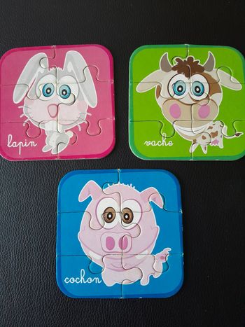 Trois petits puzzle animaux
