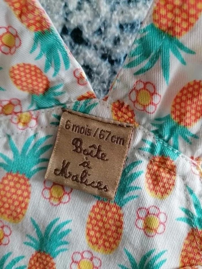 Robe fille motif palmiers taille 6 mois - photo numéro 3