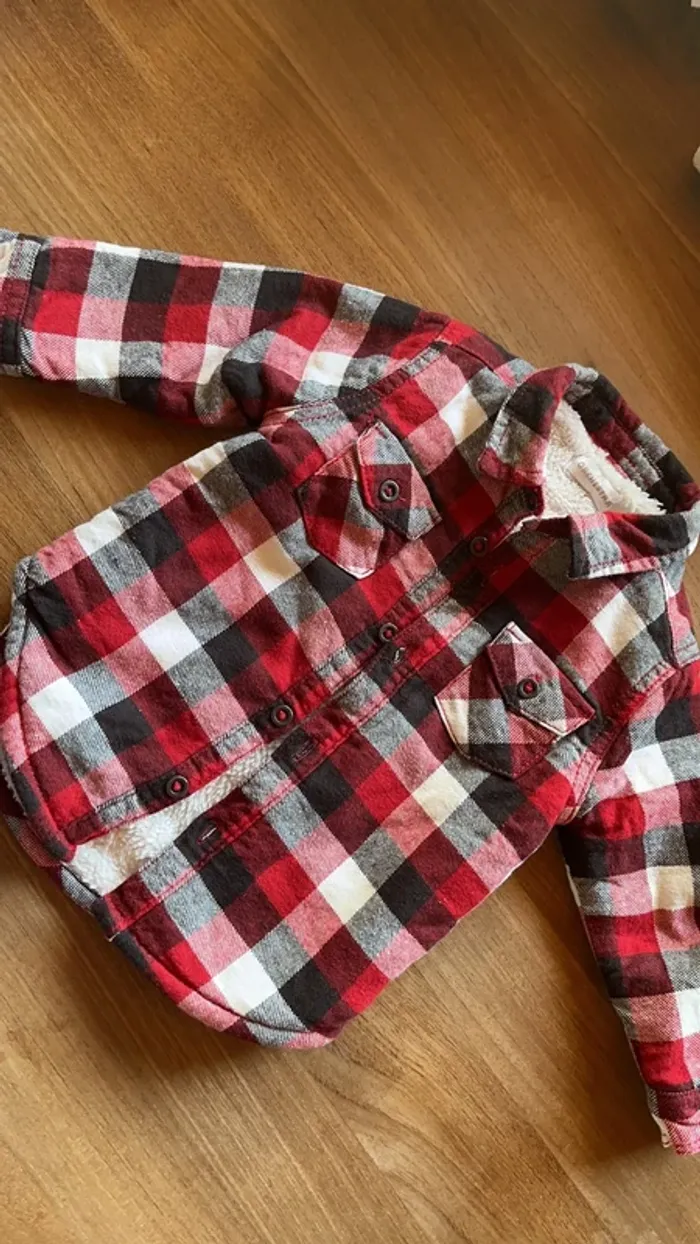 Chemise fourré intérieur très chaude 9 mois