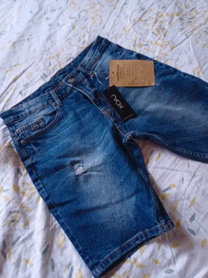 Bermuda KOAJ en jean homme NEUF en W32 - photo numéro 3
