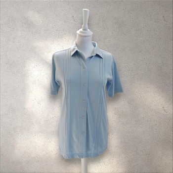Chemise bleu clair manches courtes coton taille S