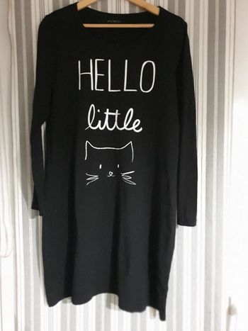 Chemise de nuit chat