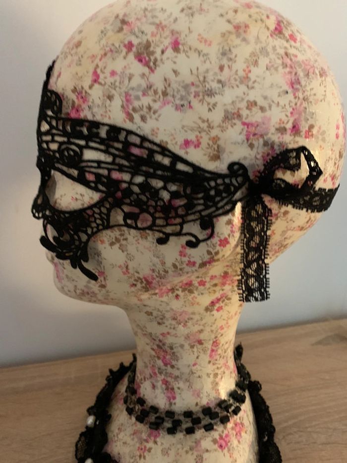 Masque / lou en dentelle noir - photo numéro 3