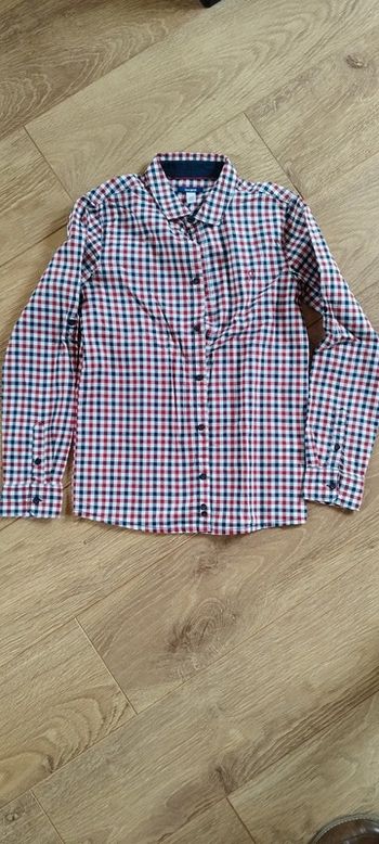 Chemise manches longues à carreaux rouge et bleu Okaïdi - 12 ans
